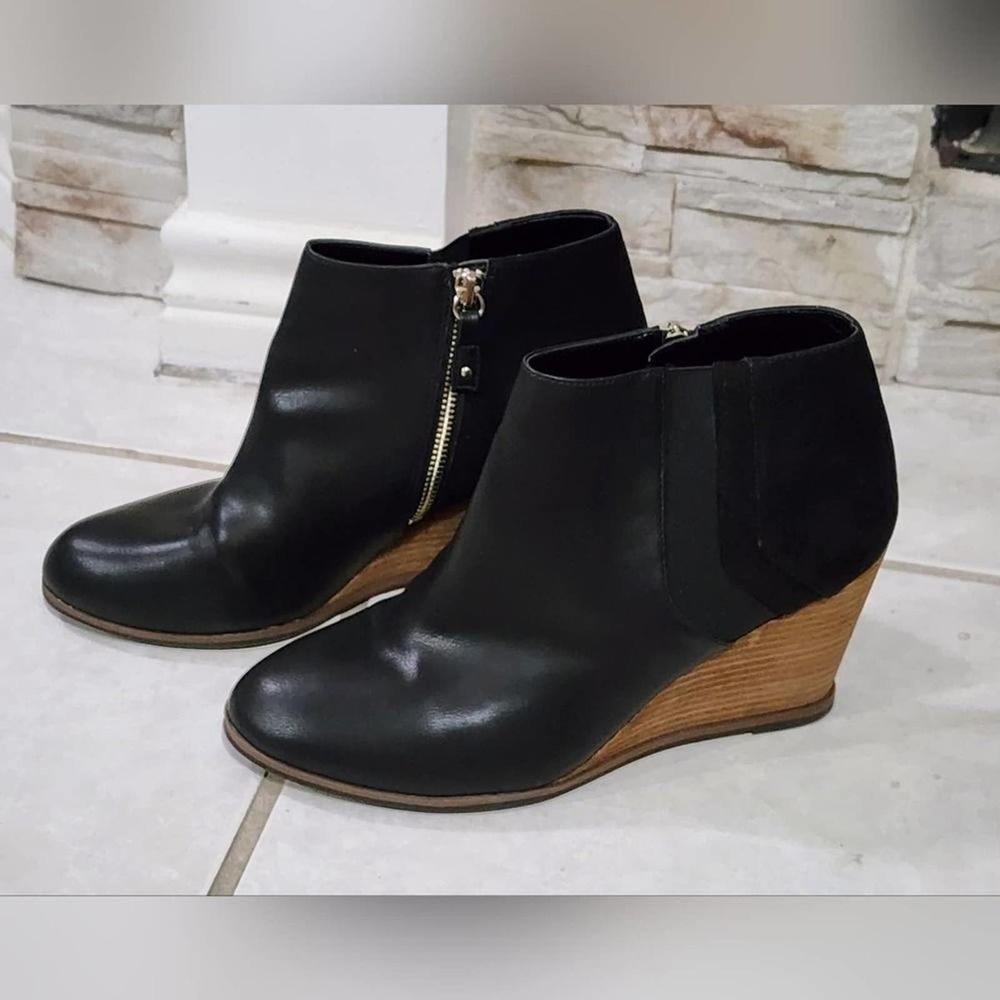 Dr. Scholl's black Wedge boots Booties women's size‎ 11